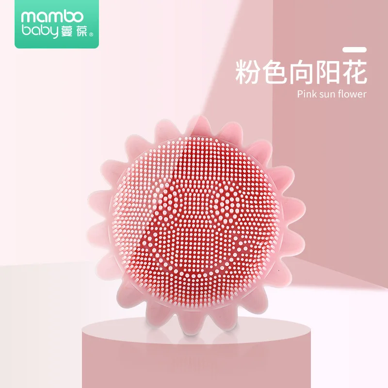 

Manbao baby shampoo silica gel super soft newborn baby head dirt bath scrub cotton child rub mud bath