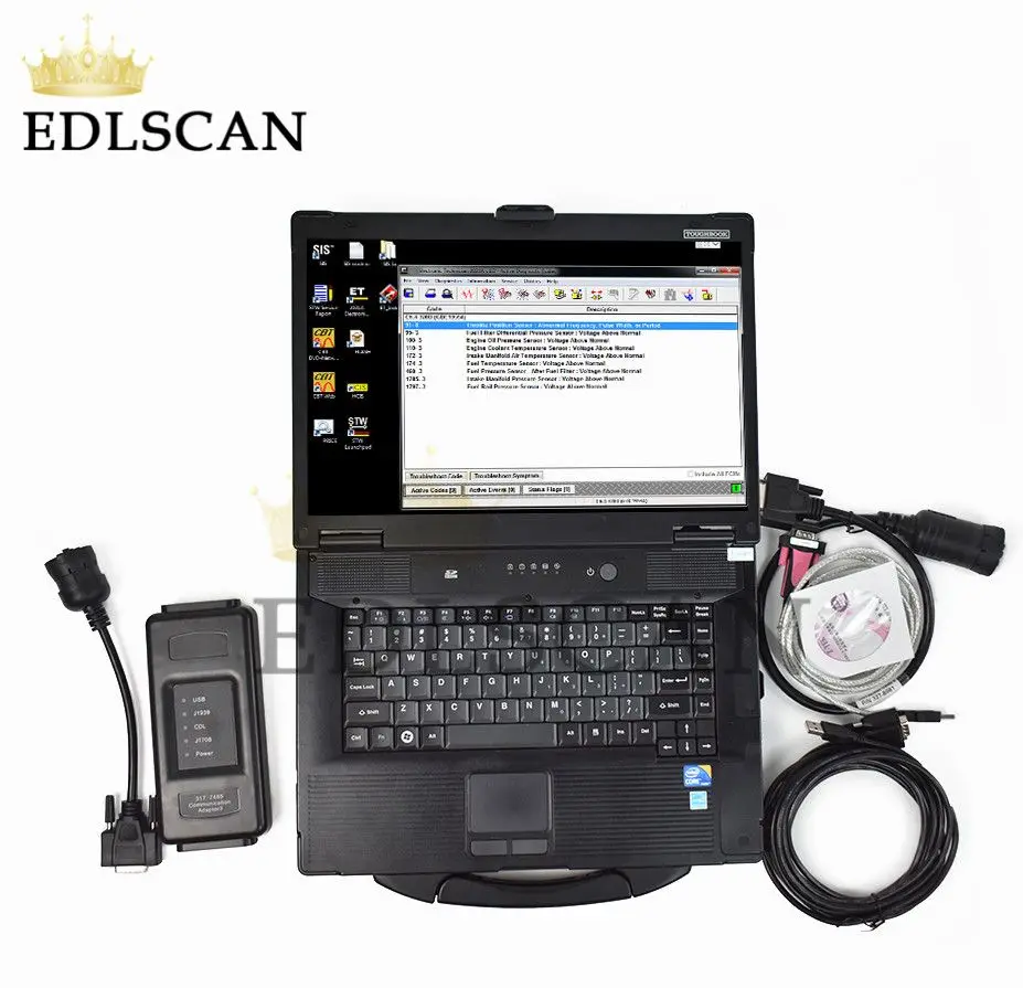 

2021 NEWEST for Truck Diagnostic Tool ET3 Adapter USB Version 2021A plus 9pin 14pin cable with CF19/CFC2/CF52/CF53