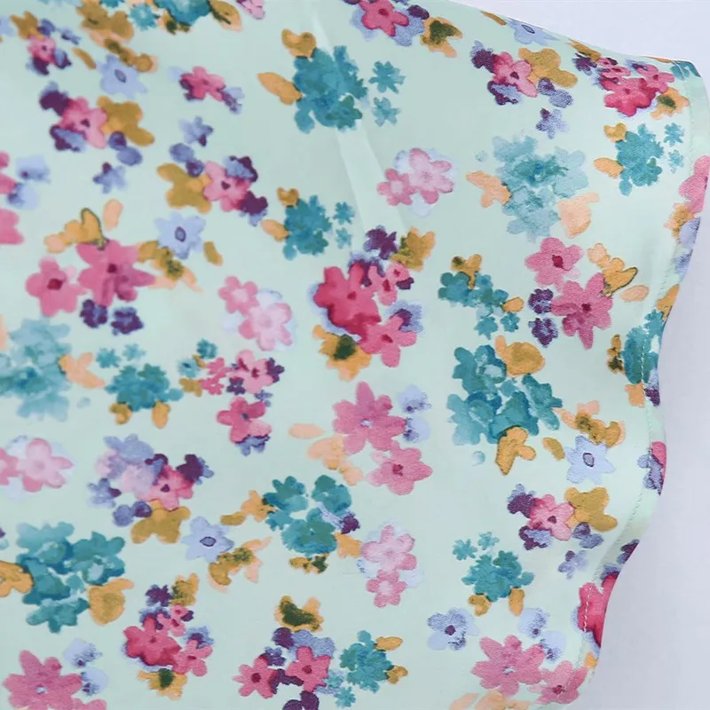 

Vogue Sweet Women V Neck Pleated Dress Tide Summer Fashion Ladies Beach Style Cute Dress Female Printed A-line Dress