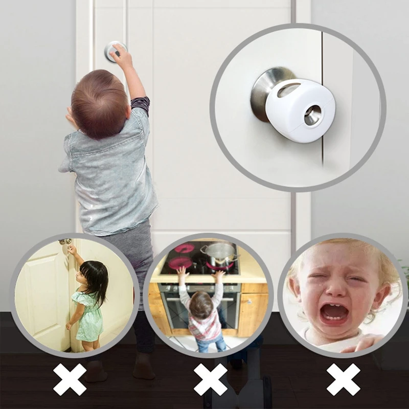 

Домашняя дверная ручка круглая ручка Силиконовая Защитная крышка дверная ручка защита от детей Защита от столкновений