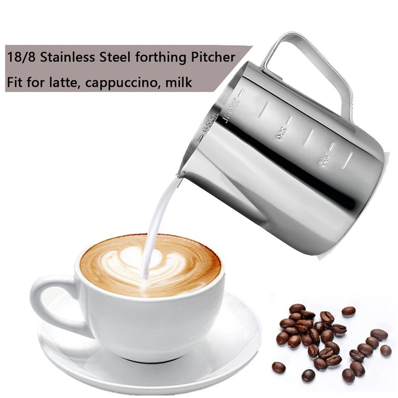 Espresso Coffee Pitcher Rokene Stainless Steel Kitchen Home Jug Latte Milk Frothing Food Grade Tea Tools | Дом и сад