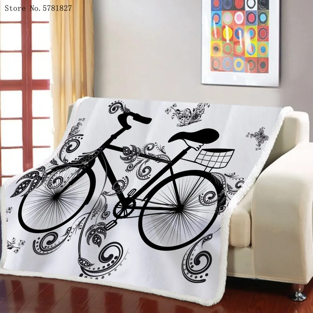 ?? 自転車蝶花シェルパブランケット美人加重毛布カスタム漫画家毛布寝室用スローブランケット
