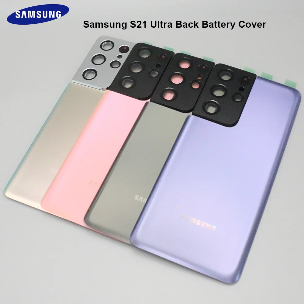 

Samsung Galaxy S21 Ultra 5G G998F G998B G998F/DS G988 Battery Back Cover Door Housing With Camera Glass Lens For Samsung S21U
