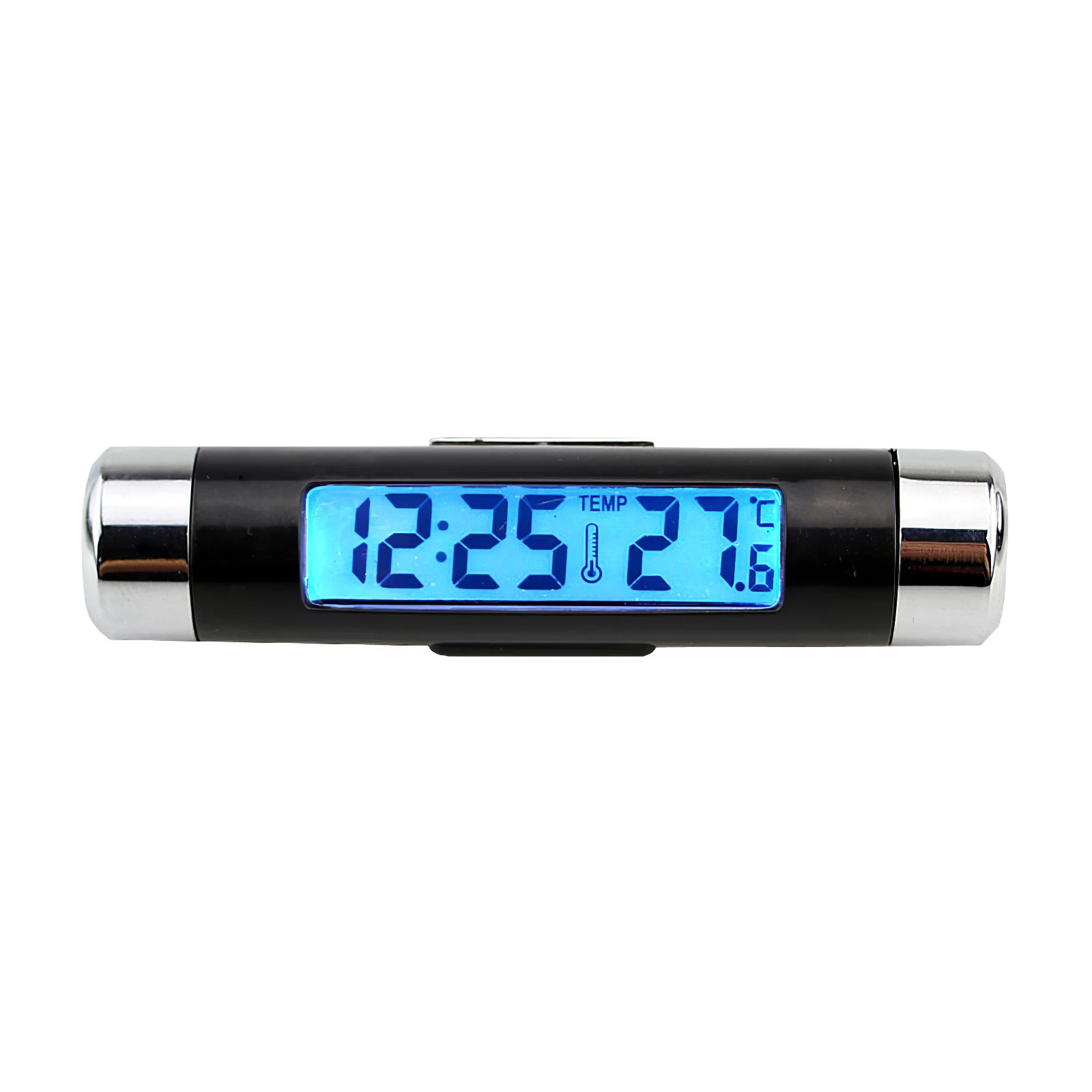 

2-in-1 Car Clock Thermometer with Blue Backlight Battery Powered Multifunctional Car Digital Clock Temperature Gauge