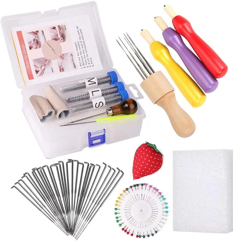 Nonvor 25 цветов Шерсть ровинг набор игл для валяния с инструкциями ножницы и другие