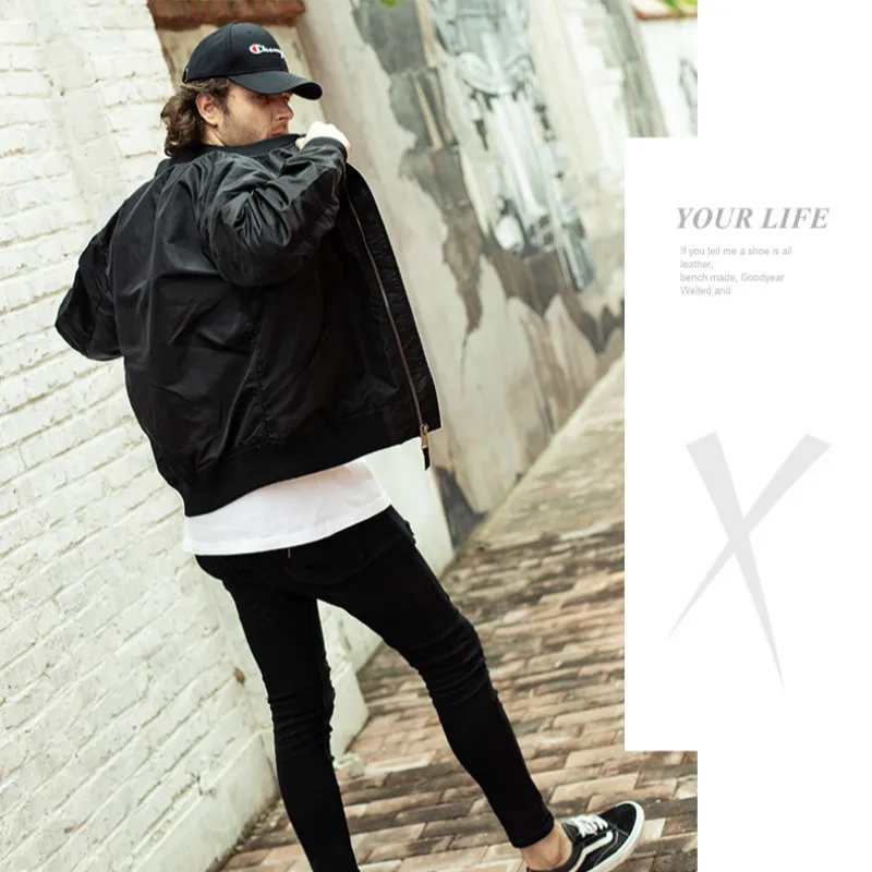 Летная куртка SMN Мужская тонкая однотонная пилота ВВС повседневная верхняя