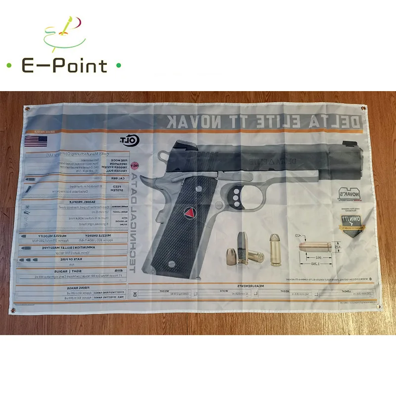 Флаг для оружия Colt Delta Elite TT Novak размер 3 фута * 5 футов (90*150 см) рождественские