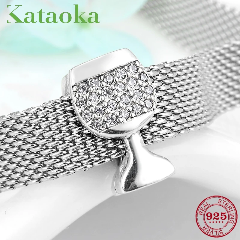 Женские Бусы-Клипсы из стерлингового серебра 925 пробы с кубическим цирконием