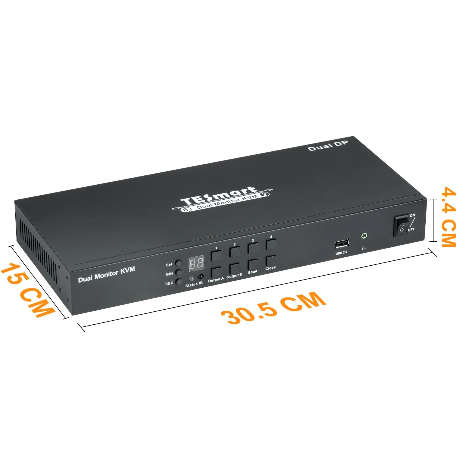 

Top Quality 8x2 DP 8 In 2 Out Dual Monitor DP KVM Switch Video Switcher 8 Port for PC Laptop