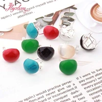 12x14mm moon shape coral agates shell stone tibetan silver trendy jewelry clamp earring for women valentines day gift 1 pair