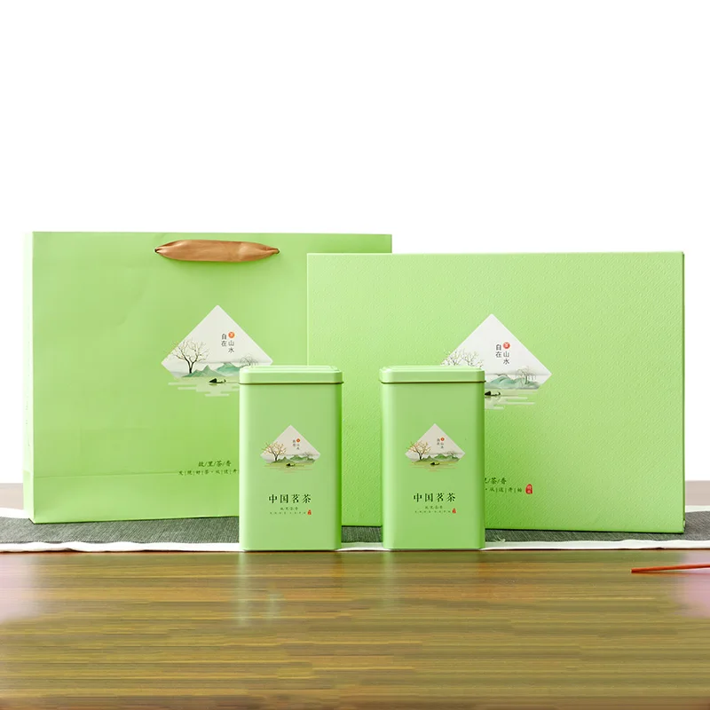 green Xin Jia Yi Packaging Custom Embossed Tin Box Square Shape Small Metal Tin Boxes Shallow Tin Box - Цвет: green