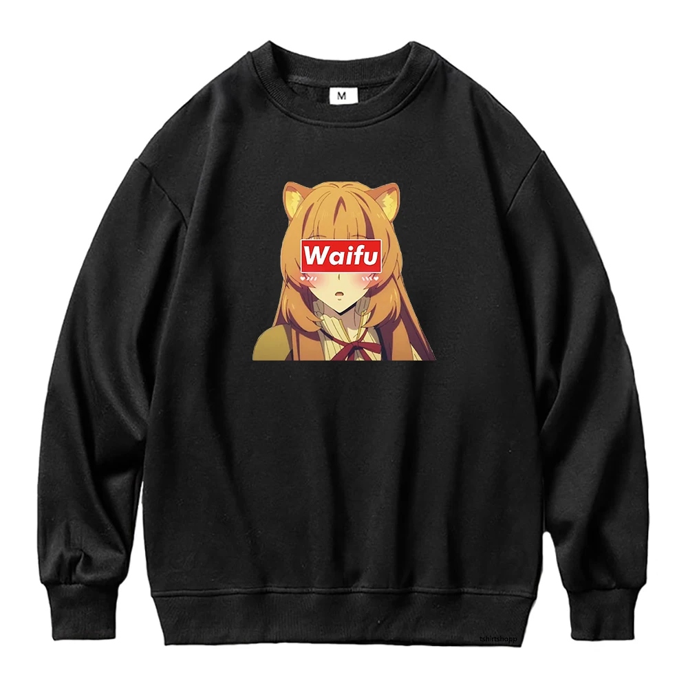 

The Rising of The Shield Hero Women Harajuku Raphtalia Hoodies Hot Anime Woman Oversized Naofumi Crew Neck Pullover Sweatshirts