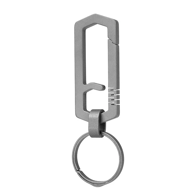 

A298 Multi-functional high-strength one-piece titanium alloy keychain Press quick-hanging EDC belt hanging buckle