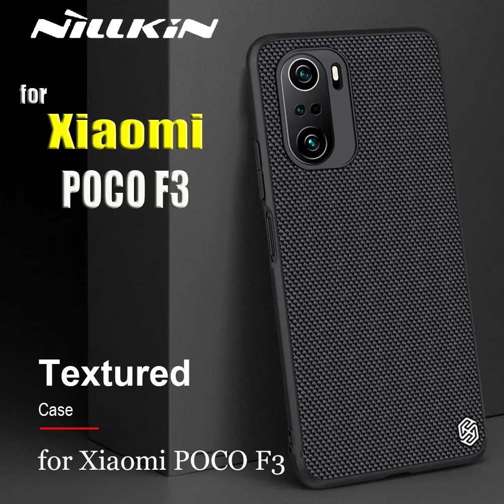 

for Xiaomi POCO F3 5G Case Casing Nillkin Textured Nylon Fiber Durable Non-slip Shockproof Back Cover on POCO F3 Capa Funda