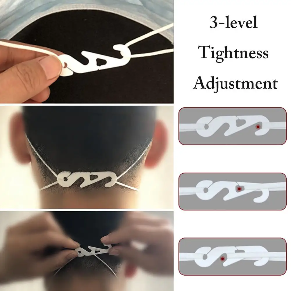 

20Pcs Mask Hook Ear Wear Type Adjustment Buckle Ear Rope Extension Buckle Change Wear Type Without Mark