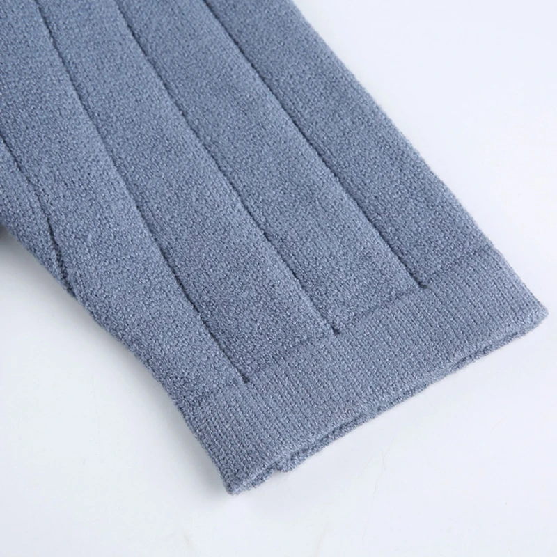 

Women Contrast Color Striped Sweater V-Neck Long Sleeve Loose Knitted Jumper Top BX0B