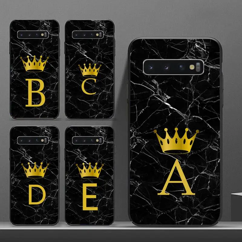 

Marble letters Pattern Phone Case For Samsung galaxy S 8 9 10 20 21 30 A 30 50 51 70 note 10 plus Ultra 5g