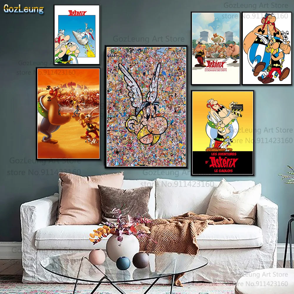 Настенная картина Asterix Франция Классический комикс плакат холст картины плакаты