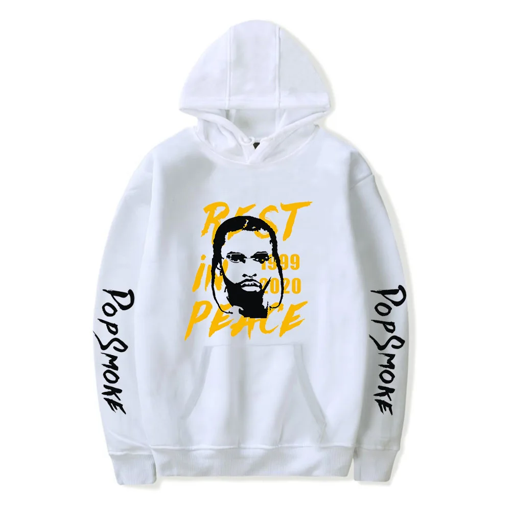 

RIP Rapper Pop Smoke sized Women/men Hoodies Sweatshirts Boy Girl Streetwear Hip Hop Funny Hooded Male Tracksuit Casual Black