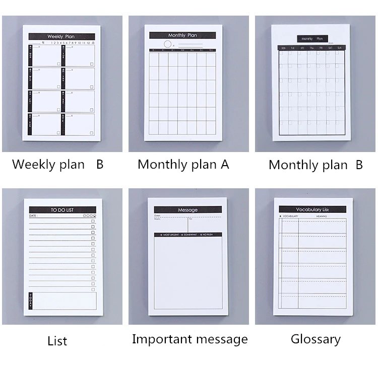 Записная книжка caderno memo pad notes to do list еженедельник zeszyty szkolne libreta sticky papeleria notas adhesivas canceleria