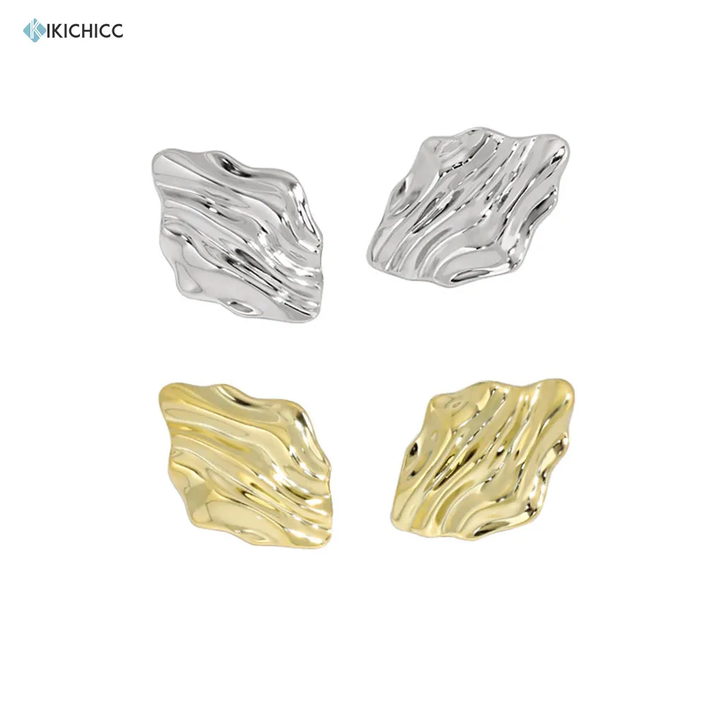 

KIKICHICC 925 Стерлинговое Серебро Золото 2021 свадебные серьги-гвоздики в форме неправильные геометрические пирсинг Pendiente Роскошные модные ювелирные украшения