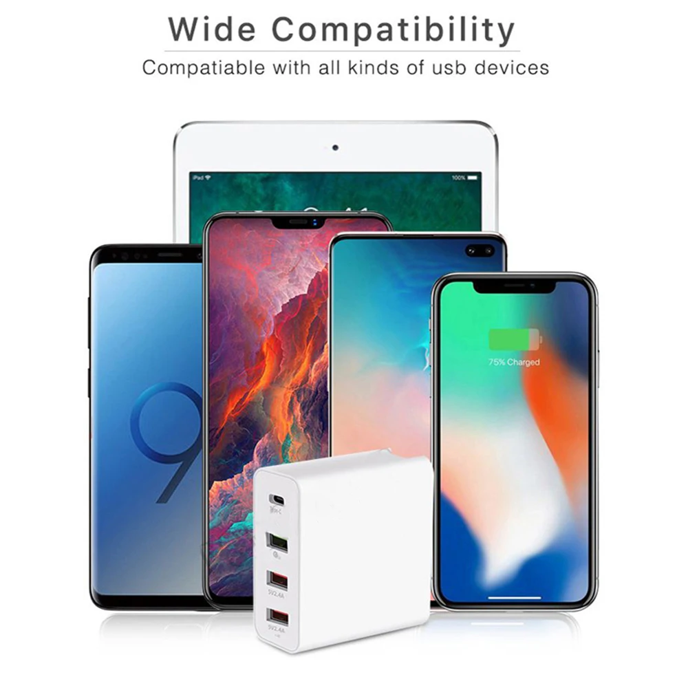 4 порта USB быстрое зарядное устройство s QC3.0 type C USB зарядное устройство для samsung для iPhone huawei быстрое зарядное устройство s настенное зарядное устройство US EU UK AU адаптер