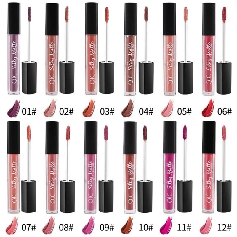 Водостойкая жидкая помада 1 шт. 12 цветов матовый блеск для губ сексуальный цвет