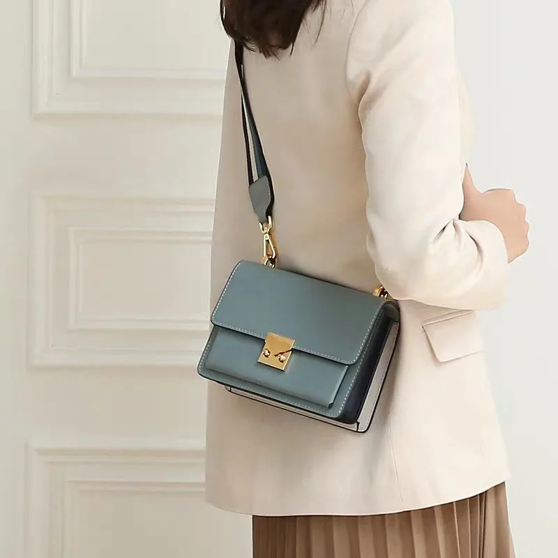 Модные классические сумки с клапаном из натуральной кожи женская сумка на плечо