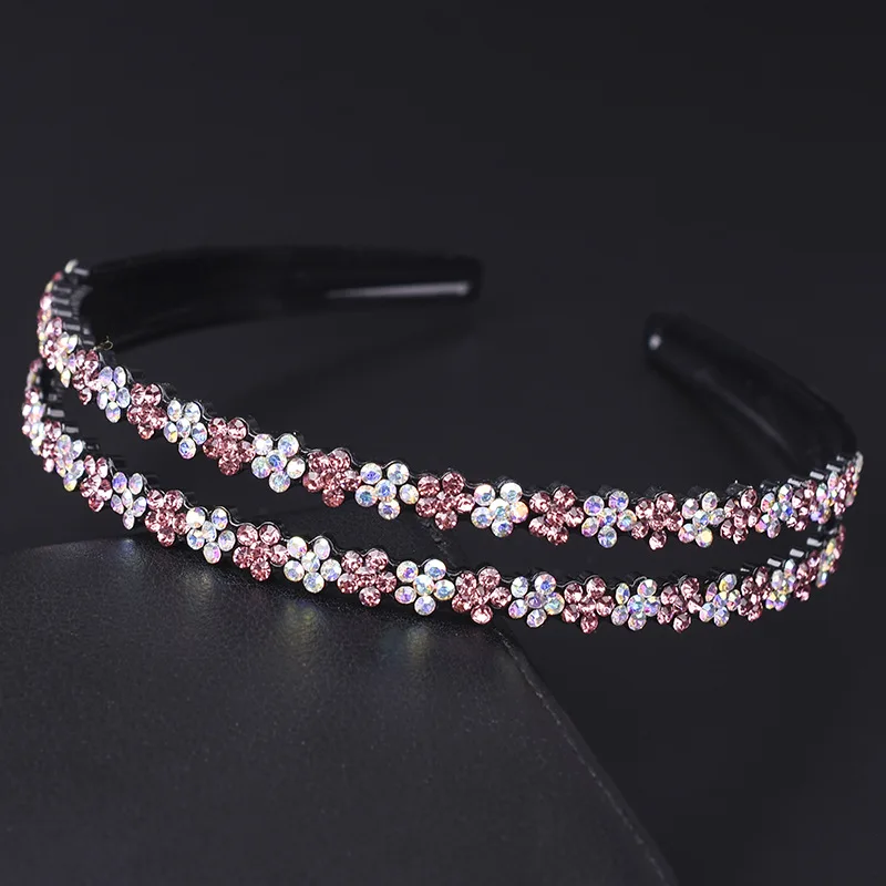 

Girls Shiny Luxury Rhinestone Hair Band Diamond Hair Hoop Hair Accessories For Women Crystal Headbands Headwear
