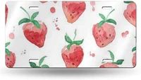 yunsu fresh strawberry license platecar decor personalise tagnovelty car front license plate metal aluminum car plate