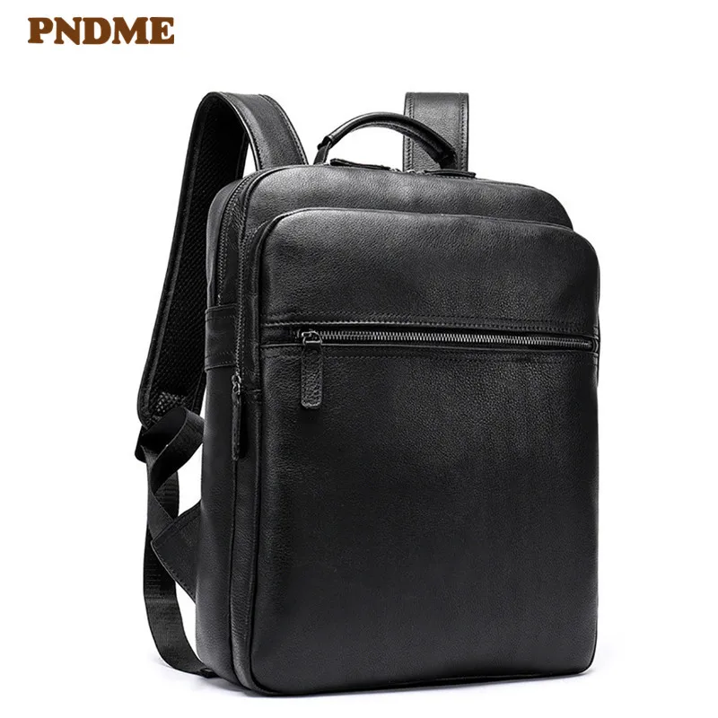 Business travel genuine leather men s backpack casual daily outdoor natural first layer cowhide laptop bagpack student schoolbag