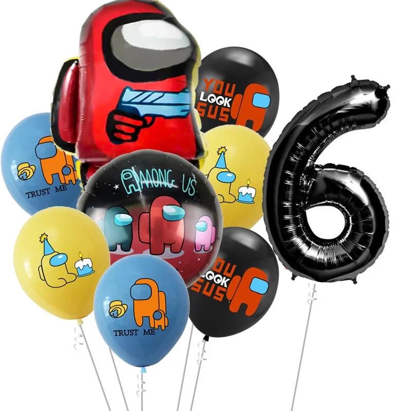 

Among latex Balloons us Balloon 32inch Black Number Foil balloon Party Supplies Birthday Decorations