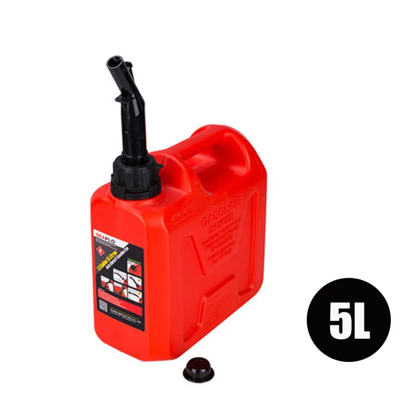 5L Red 5L 10L 20L Liter Plastic Spare Fuel Cans Oil Diesel Gasoline Container Jerrycan Oil Motorcycle Car Oil Petrol Can Canister Tanks - Название цвета: 5L Red