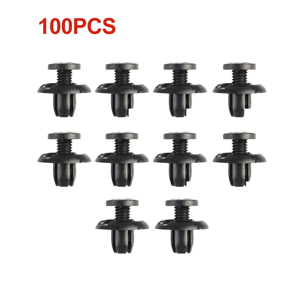 

100PCS 9mm Car Plastic Rivet Push Clip Car Body Plastic Push Pin Rivet Fasteners Clips Door Fender Bumper Interior Accessories