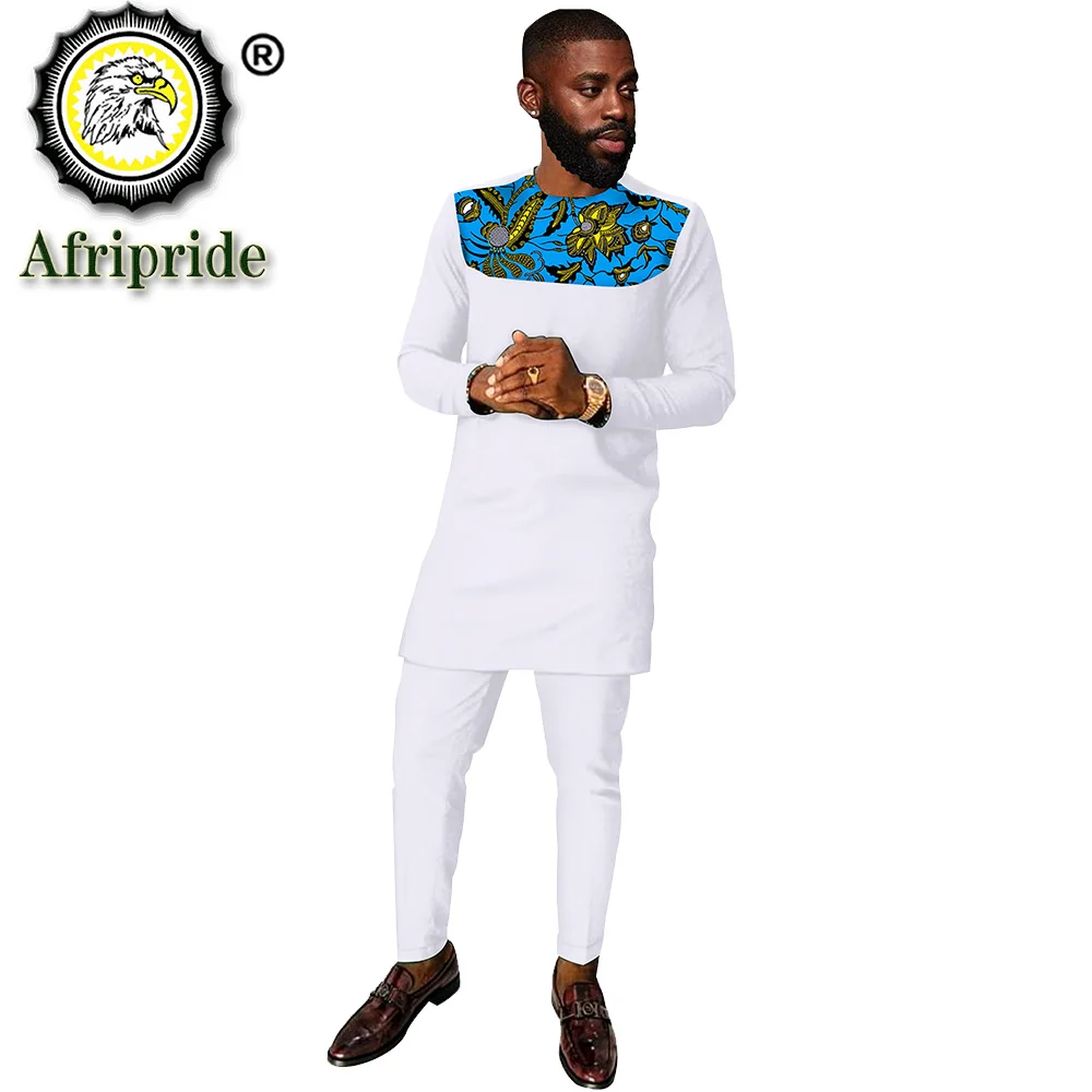 

Комплект одежды Африканский Дашики из 2 предметов, топ и брюки с принтом, традиционная одежда, уличная одежда, Африканский костюм, Мужская аф...