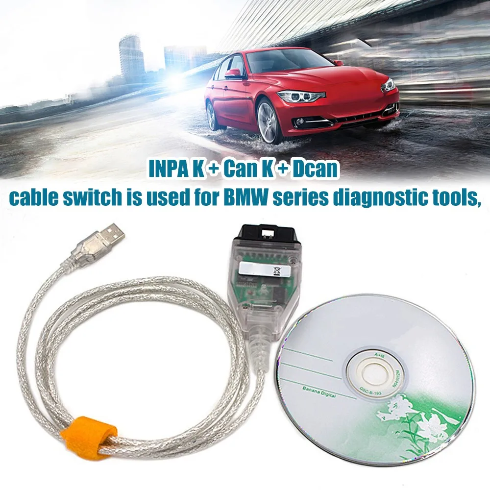 Диагностический сканер INPA K Can DCAN с USB интерфейсом для BMW|Кабели и коннекторы