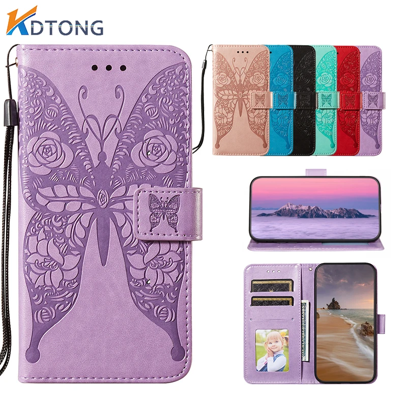 

Fashion Rose butterfly Flip Leather Case For Samsung Galaxy S30 S21 S20 Uitra S10 E S9 PLUS NOTE 20 Ultra 10 9 PRO Card Cover