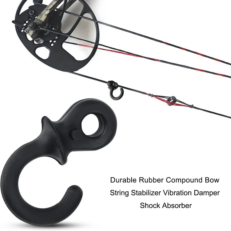 

4Pcs Bow String Shock Absorber Rubber Bowstring Damper for Outdoor Archery Hunting Accessory