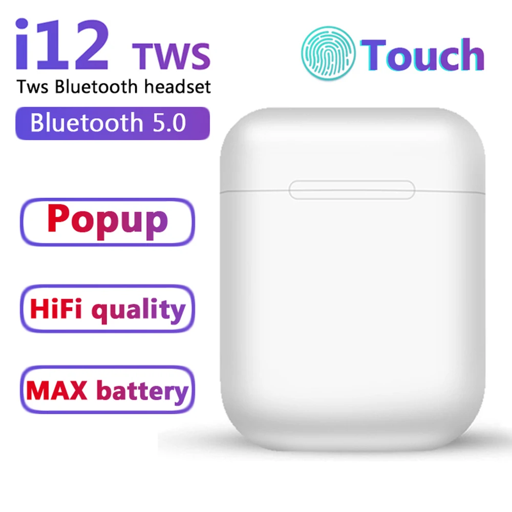 I12 TWS Оригинальные Bluetooth 5 0 наушники беспроводная спортивная Гарнитура