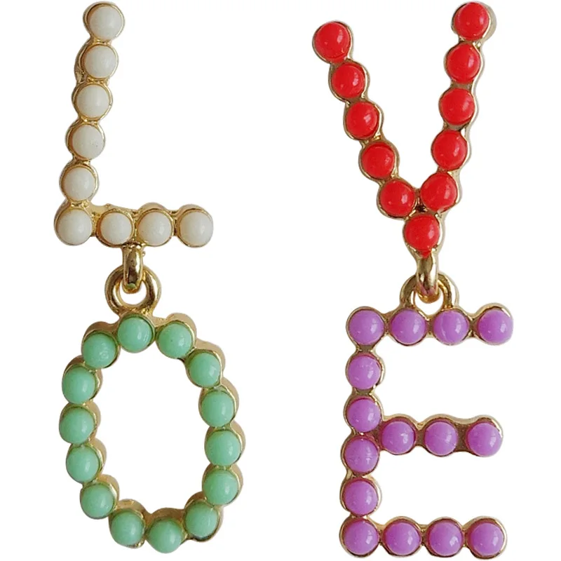 Новые креативные серьги любовь темпераментные Модные женские с маленькими