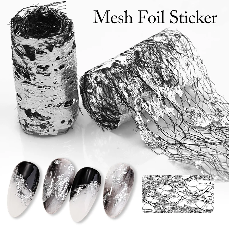 1 коробка серебристые и золотистые алюминиевые фольги наклейки для ногтей 3D