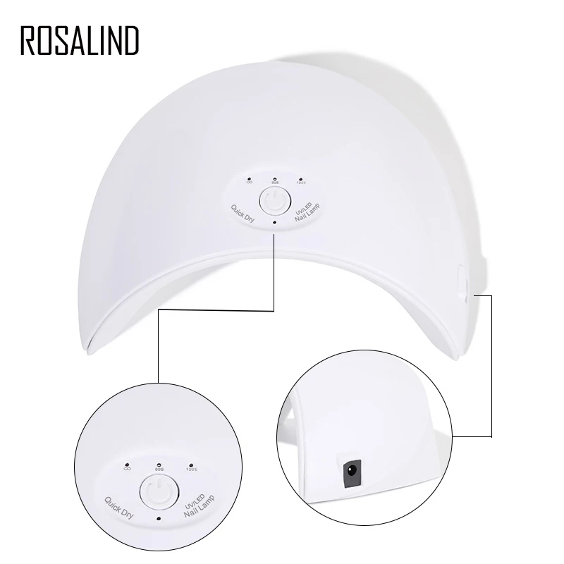 ROSALIND Gel Nail Dryer 12 Leds Lamp 36W UV Sensor 60s Timer Quick Dry Nail Gel Lamp For Drying Nails Auto Sensor Manicure Tools