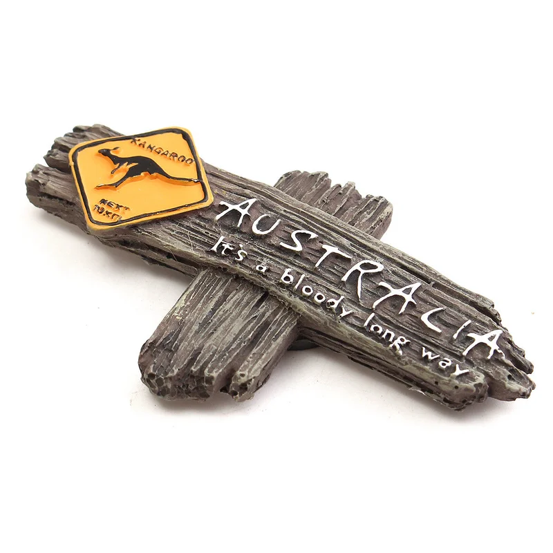 Кровавый долгий путь Австралийский кенгуру 3D резиновый магнит на холодильник