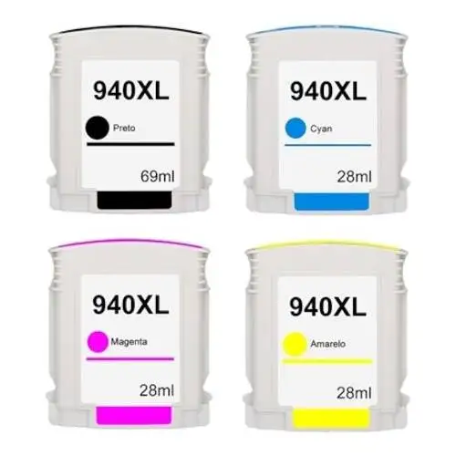 

HP 940XL CMYK SET / PRO 8500A A909/A910 / PRO 8000 Ink cartridge for Hp Premium Quality 4 color set Cyan Red Yellow Black