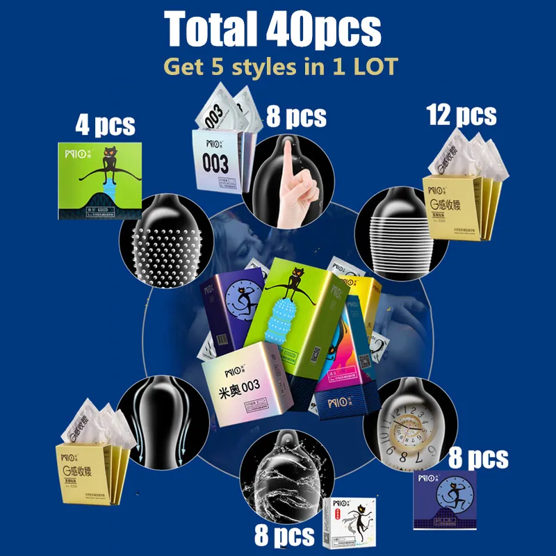 MIO 3D Delay Condoms for Man 49mm Tight Fit Big Dotted Large Particles Penis Sleeve Extra Lubricant Fancy Condom Safe Sex shop | Красота и