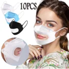 10 шт., прозрачные пластиковые защитные козырьки для глаз, для взрослых