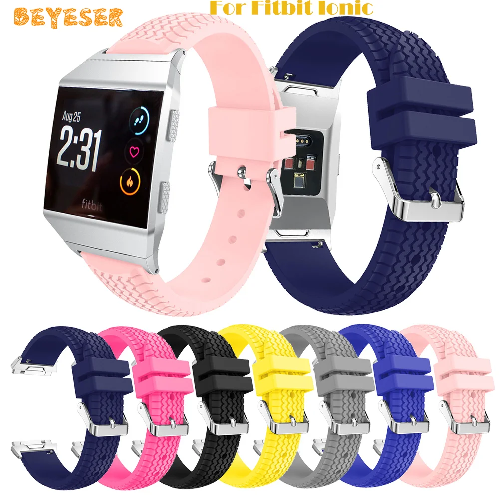 

Fashion Soft Silicone Replacement Strap For Fitbit Ionic Smart Watch Sport Watchband Adjustable Wristband Bracelet Accessories