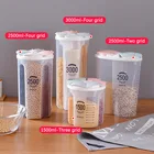 Герметичный контейнер для хранения зерен, прозрачный пластиковый контейнер для пищевых продуктов с влагостойкой шкалой, домашние кухонные аксессуары