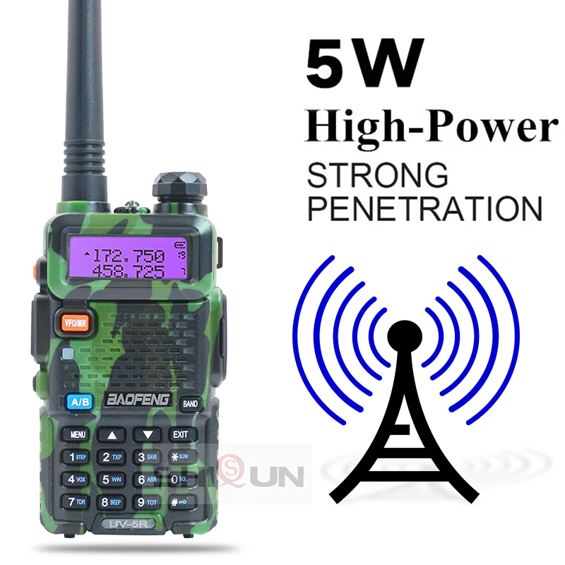 Рация Baofeng 5 Вт 1 шт./2 шт. Двухдиапазонная камуфляжная UV5R любительская