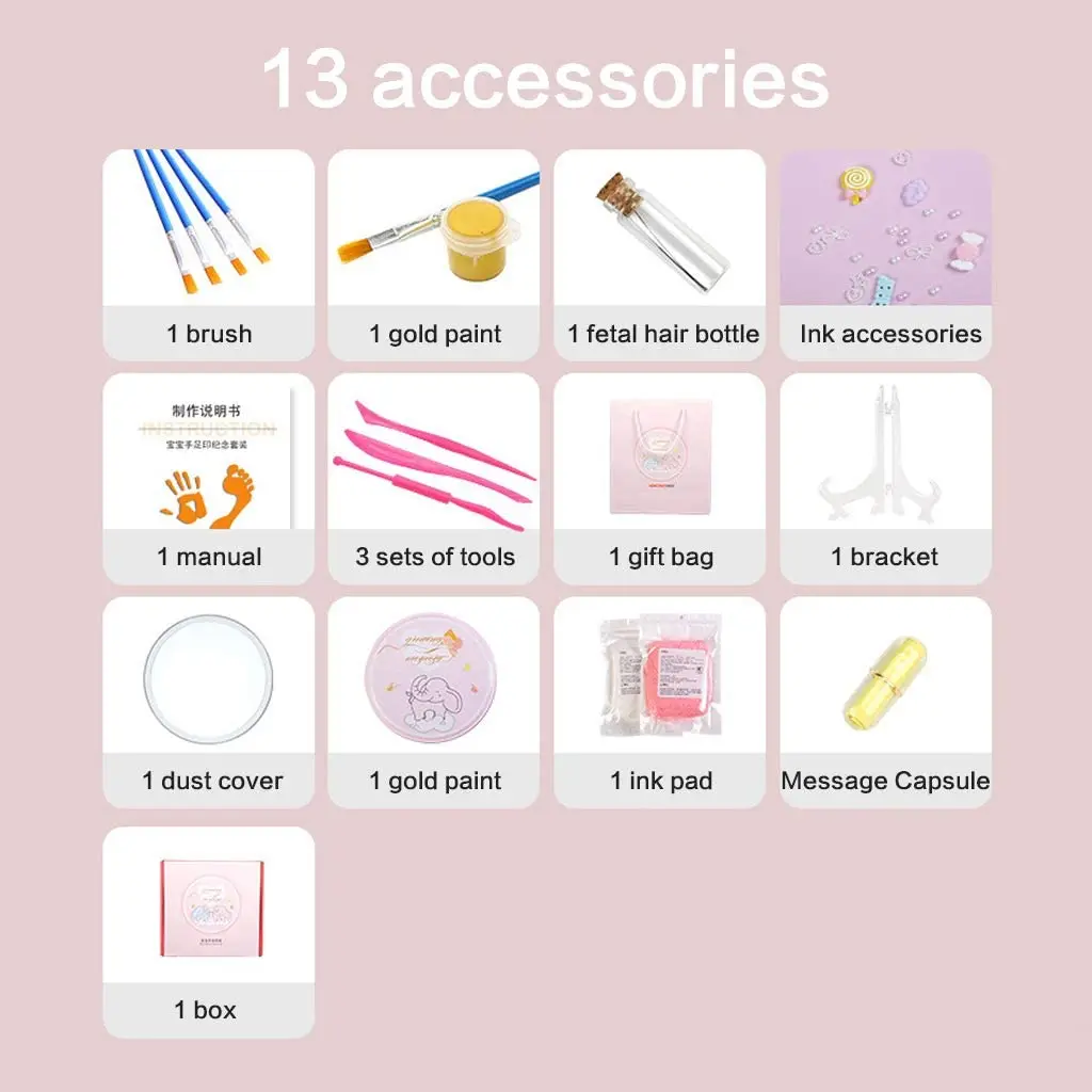 Lvcky Baby Art Magic Box Round Essentials ELvckyant Gift with Plaster Cast for Feet or Hands Multi-Coloured | Дом и сад